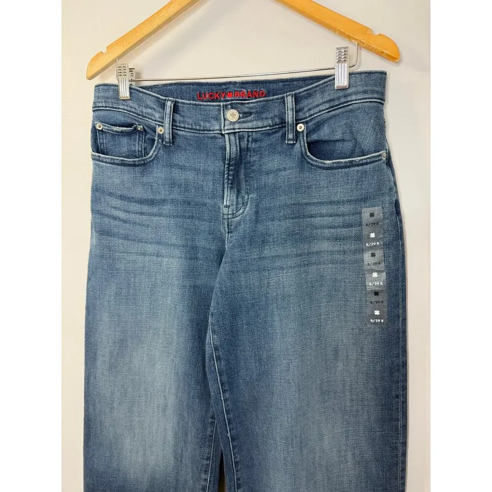 Lucky Brand Mid Rise Sweet Wide Leg Jeans Women's 8/29 Moonlit Mist Wash - Picture 7 of 12
